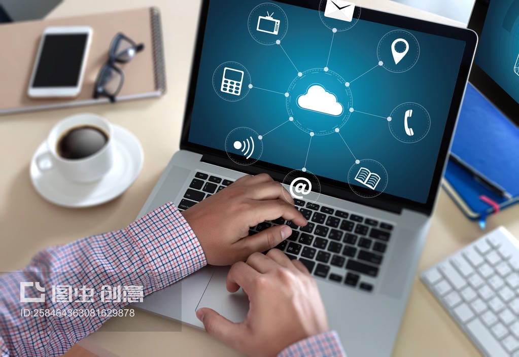 云计算图网络数据存储技术服务 Cloud Computing diagram Network Data Storage Technology Service